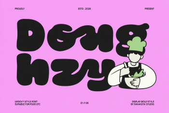Doughzy – Groovy Bubble Font